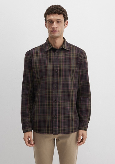  Mavi Kareli Renkli Gömlek Regular Fit / Normal Kesim 0211818-91371