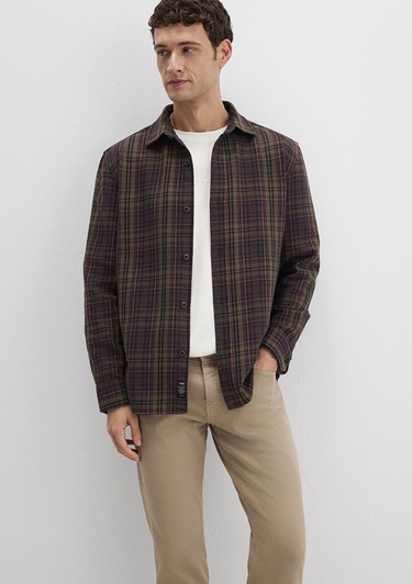  Mavi Kareli Renkli Gömlek Regular Fit / Normal Kesim 0211818-91371