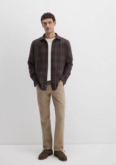  Mavi Kareli Renkli Gömlek Regular Fit / Normal Kesim 0211818-91371