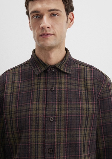  Mavi Kareli Renkli Gömlek Regular Fit / Normal Kesim 0211818-91371