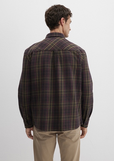  Mavi Kareli Renkli Gömlek Regular Fit / Normal Kesim 0211818-91371