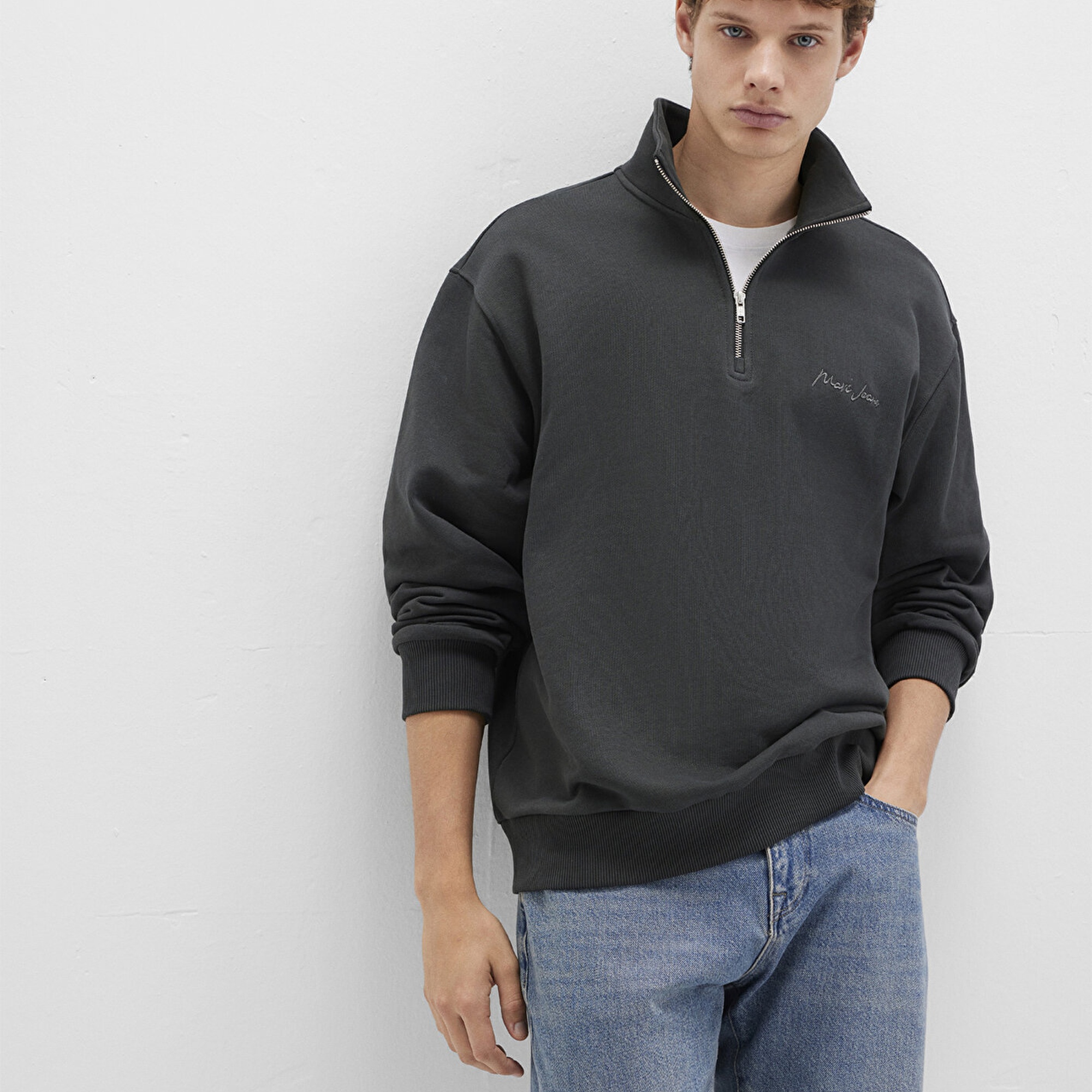 Mavi Mavi Jeans Baskılı Antrasit  Sweatshirt 0S10555-70092