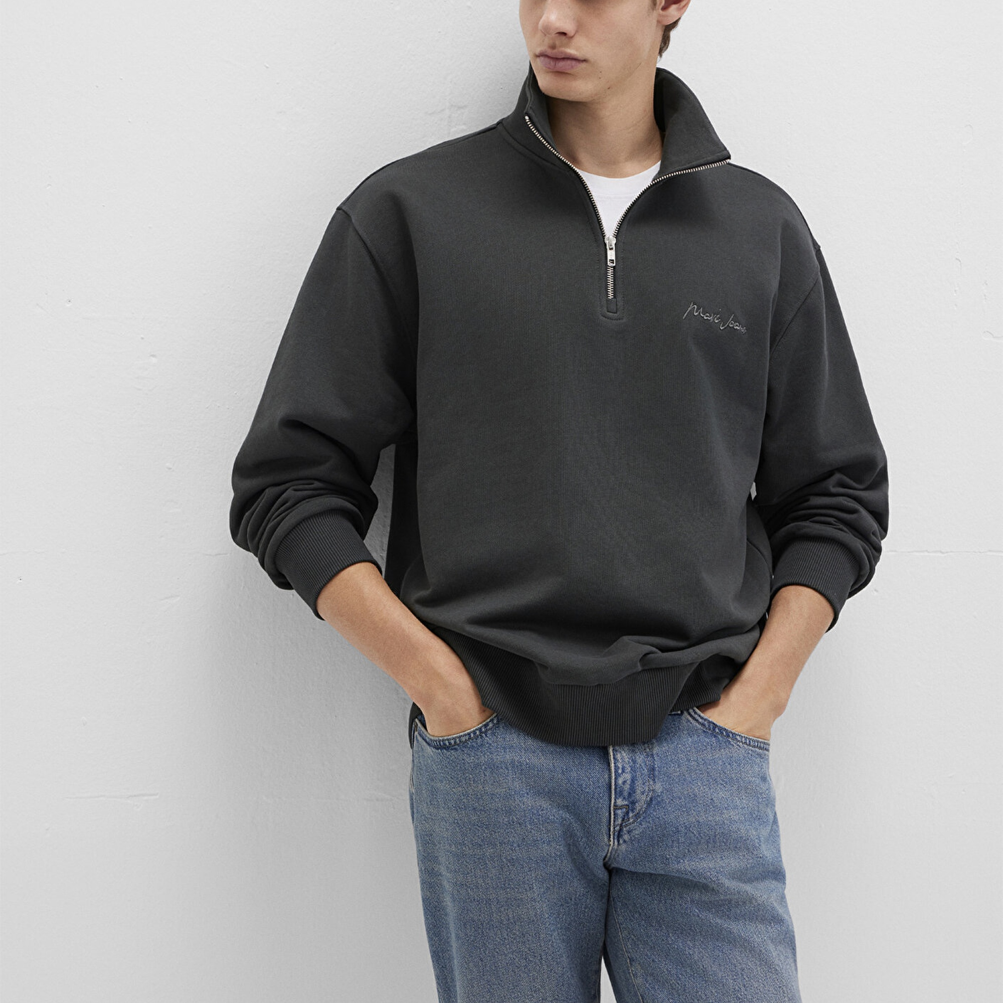 Mavi Mavi Jeans Baskılı Antrasit  Sweatshirt 0S10555-70092