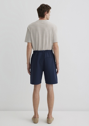  Mavi Lacivert Örme Şort 0410314-70490