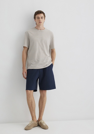  Mavi Lacivert Örme Şort 0410314-70490