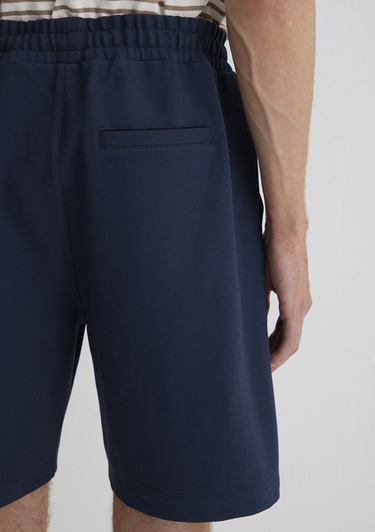  Mavi Lacivert Örme Şort 0410314-70490