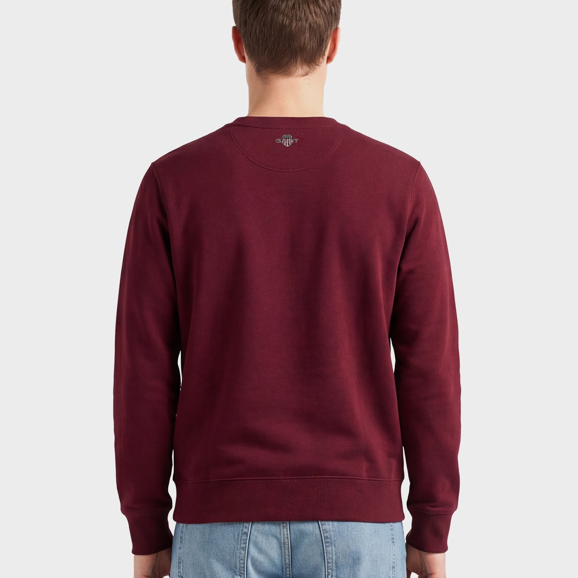 GANT Erkek Bordo Regular Fit Bisiklet Yaka Sweatshirt