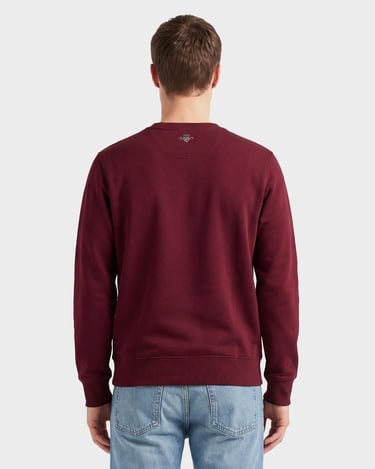  GANT Erkek Bordo Regular Fit Bisiklet Yaka Sweatshirt