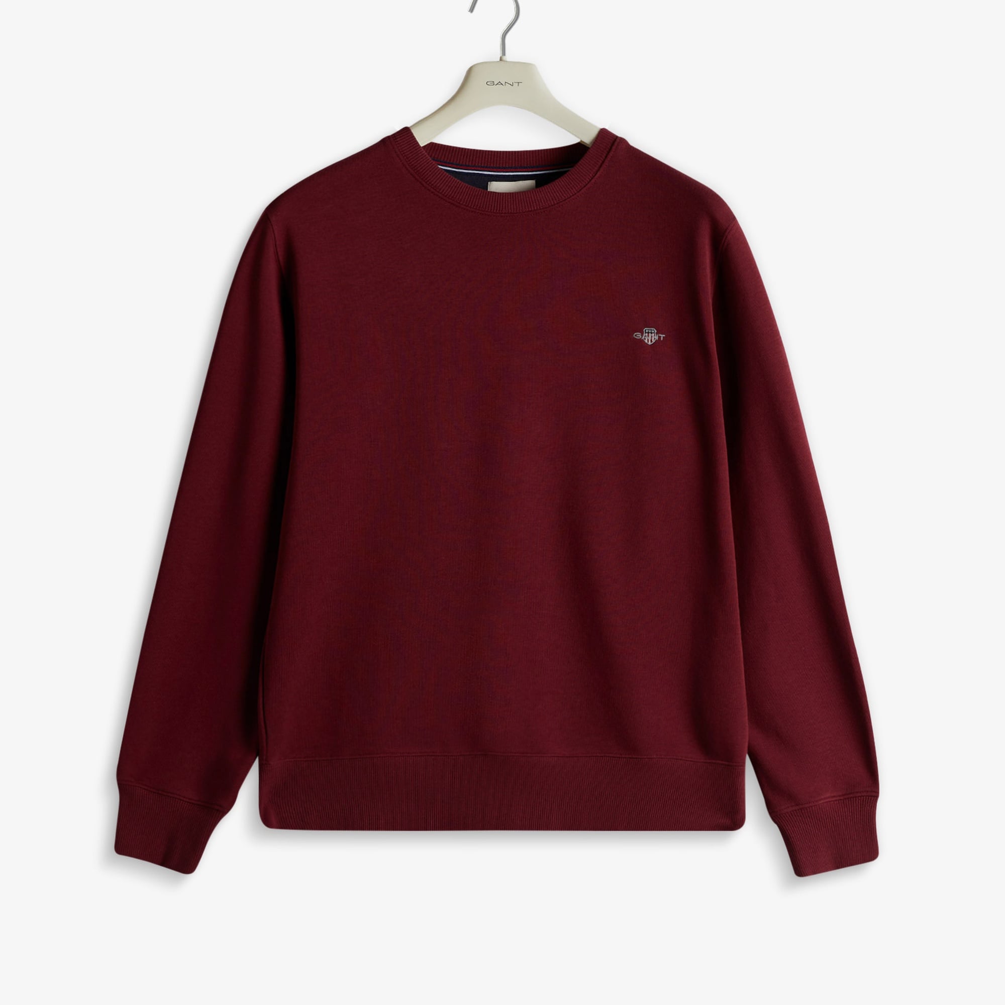 GANT Erkek Bordo Regular Fit Bisiklet Yaka Sweatshirt