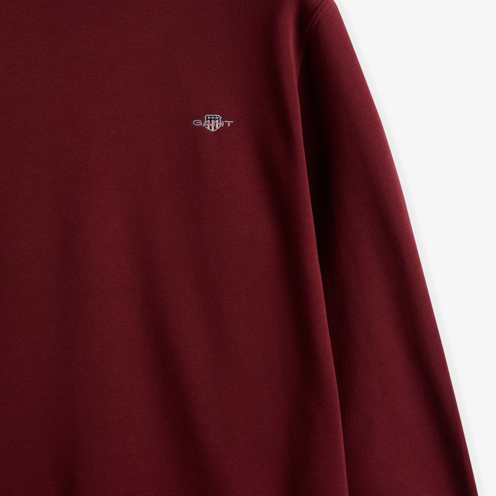 GANT Erkek Bordo Regular Fit Bisiklet Yaka Sweatshirt
