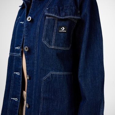  Converse  Chaqueta Denim Kadın Mavi Ceket