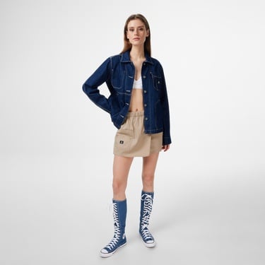  Converse  Chaqueta Denim Kadın Mavi Ceket