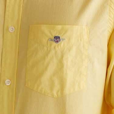  GANT Erkek Sarı Regular Fit Düğmeli Yaka Poplin Gömlek