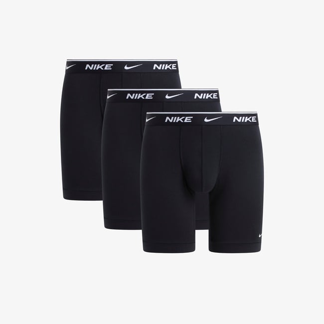 Nike Brief Long 3'lü Erkek Siyah Boxer