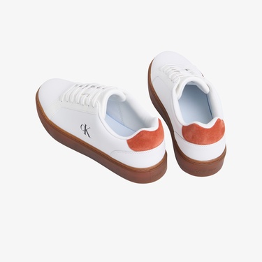  Calvin Klein Classic Cupsole Laceup Erkek Beyaz Sneaker