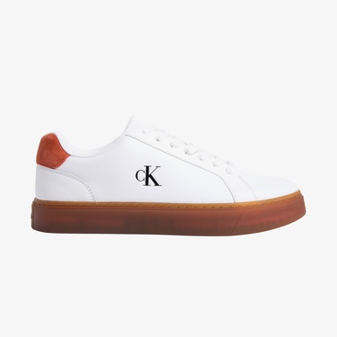  Calvin Klein Classic Cupsole Laceup Erkek Beyaz Sneaker