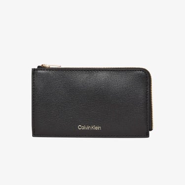  Calvin Klein Foil Logo Top Zip Kadın Siyah Kartlık