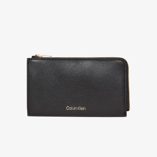  Calvin Klein Foil Logo Top Zip Kadın Siyah Kartlık