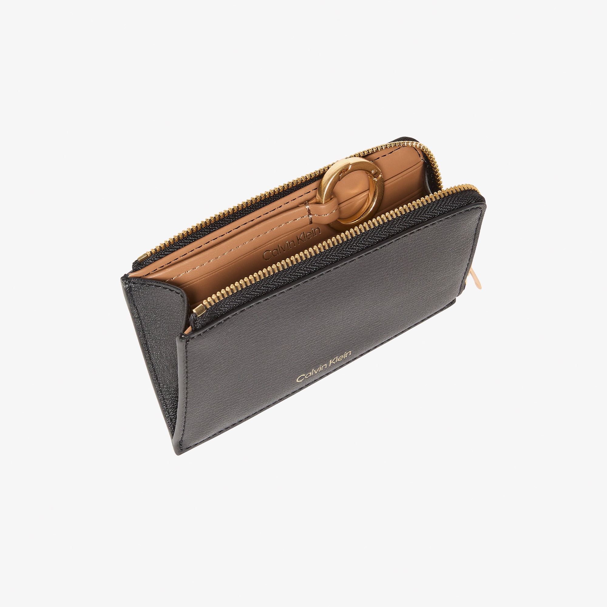 Calvin Klein Foil Logo Top Zip Kadın Siyah Kartlık