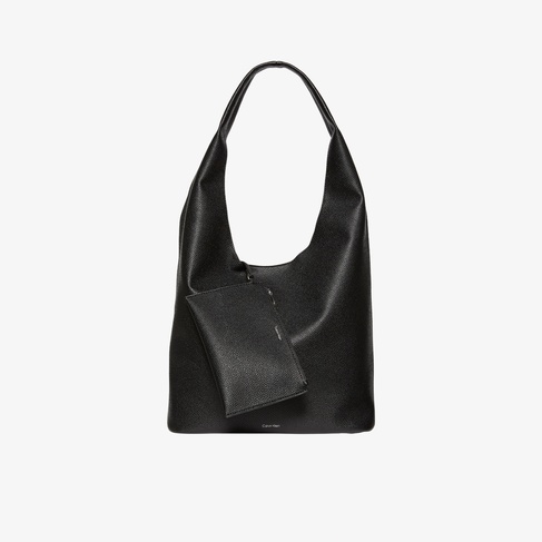  Calvin Klein Slouchy Pebble Medium Kadın Siyah Omuz Çantası