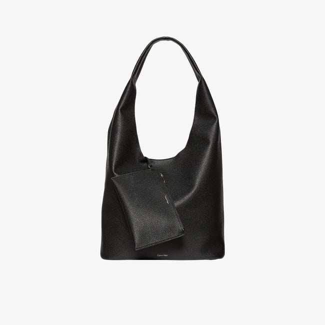  Calvin Klein Slouchy Pebble Medium Kadın Siyah Omuz Çantası