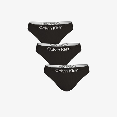  Calvin Klein Thong 3'lü Kadın Siyah Külot
