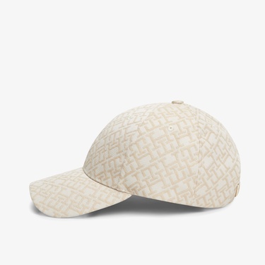  Tommy Hilfiger Monogram Kadın Bej Şapka