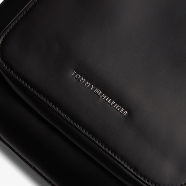  Tommy Hilfiger Business Leather Erkek Siyah Sırt Çantası