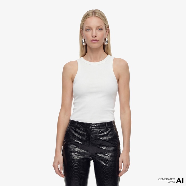  Fabby Beyaz Kadın Atlet