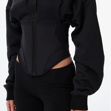  Fabby Siyah Kadın Sweatshirt