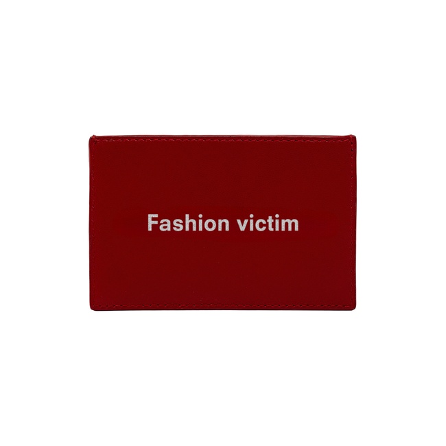  Fashion Victim KeinxDesa Kırmızı Deri Kartlık