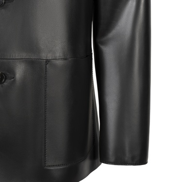  KeinxDesa Siyah Erkek Deri Ceket