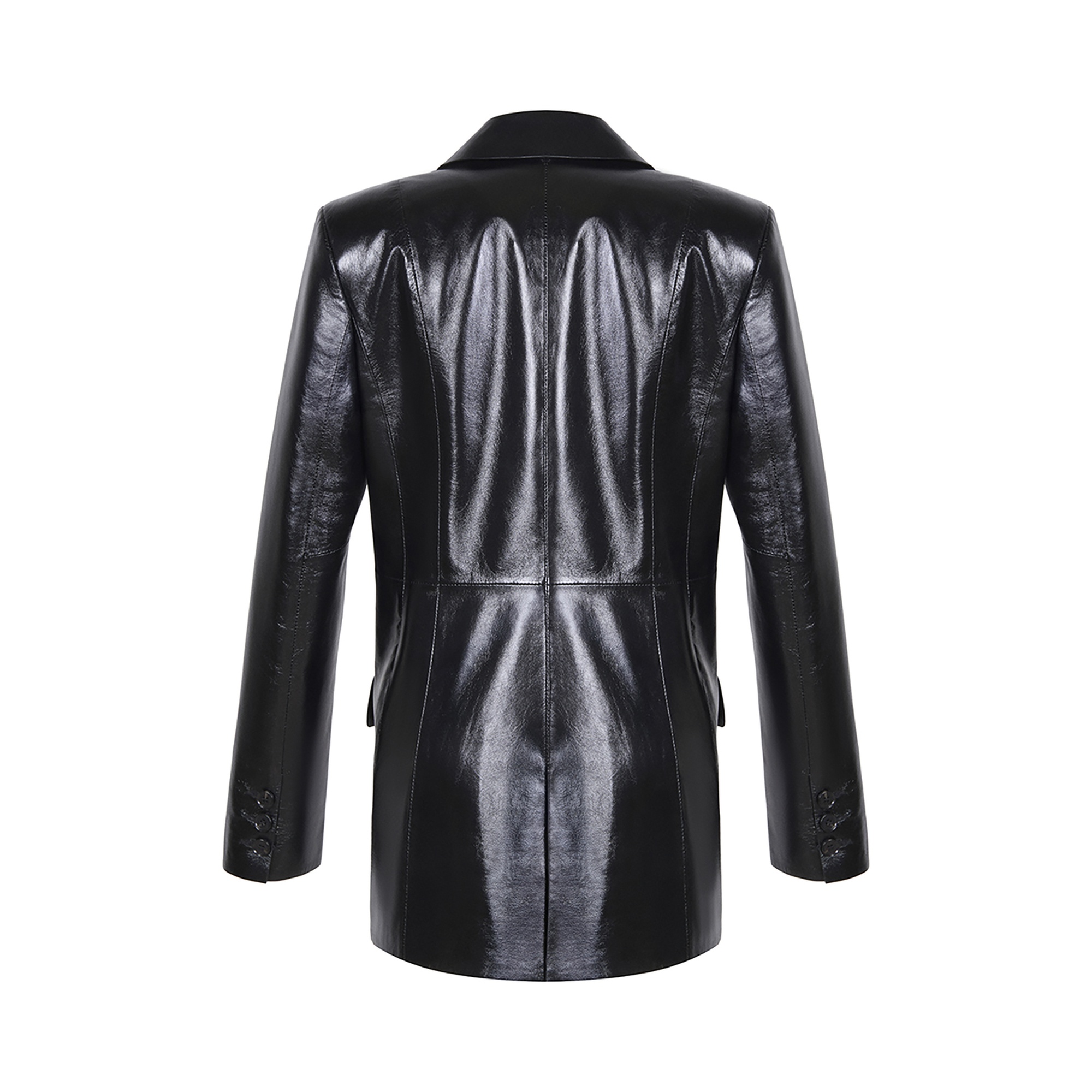 KeinxDesa Siyah Kadın Deri Blazer Ceket