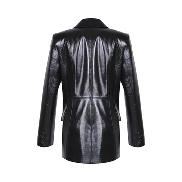  KeinxDesa Siyah Kadın Deri Blazer Ceket