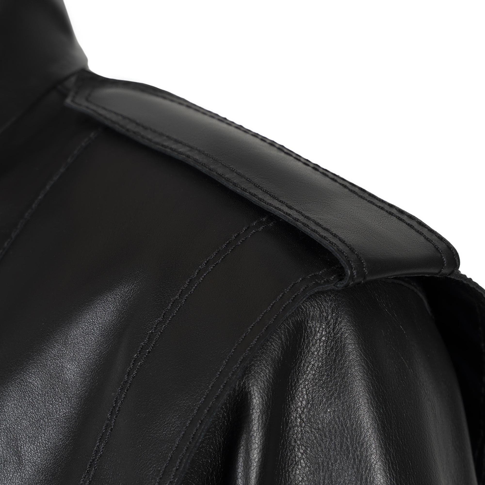 KeinxDesa Siyah Unisex Oversize Deri Ceket