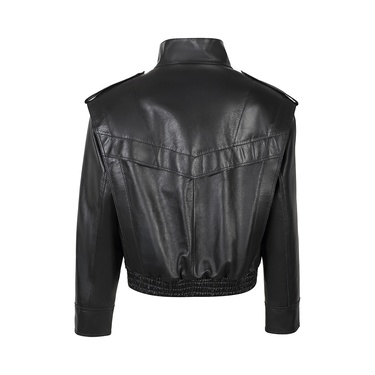  KeinxDesa Siyah Unisex Oversize Deri Ceket