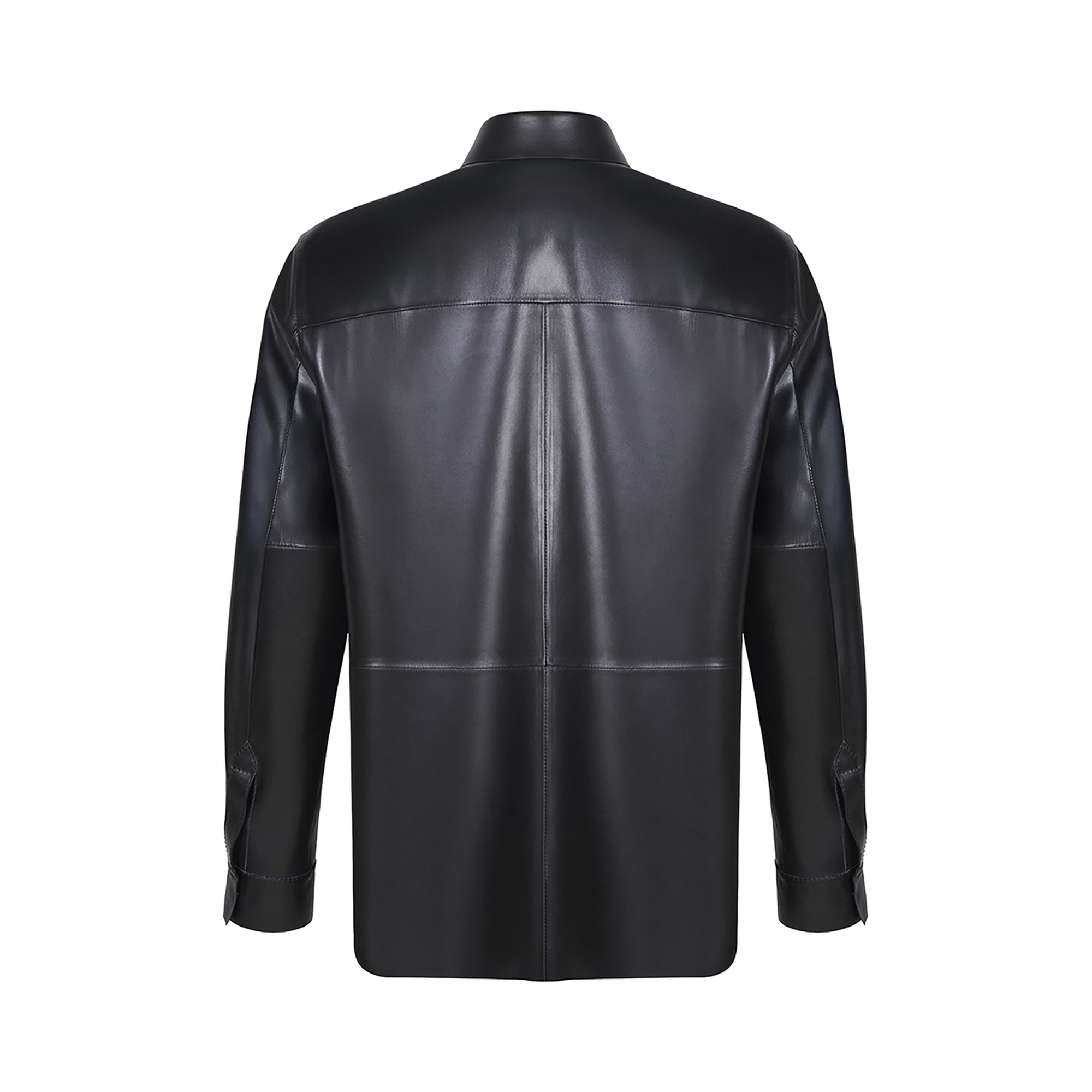 KeinxDesa Siyah Unisex Oversize Deri Gömlek