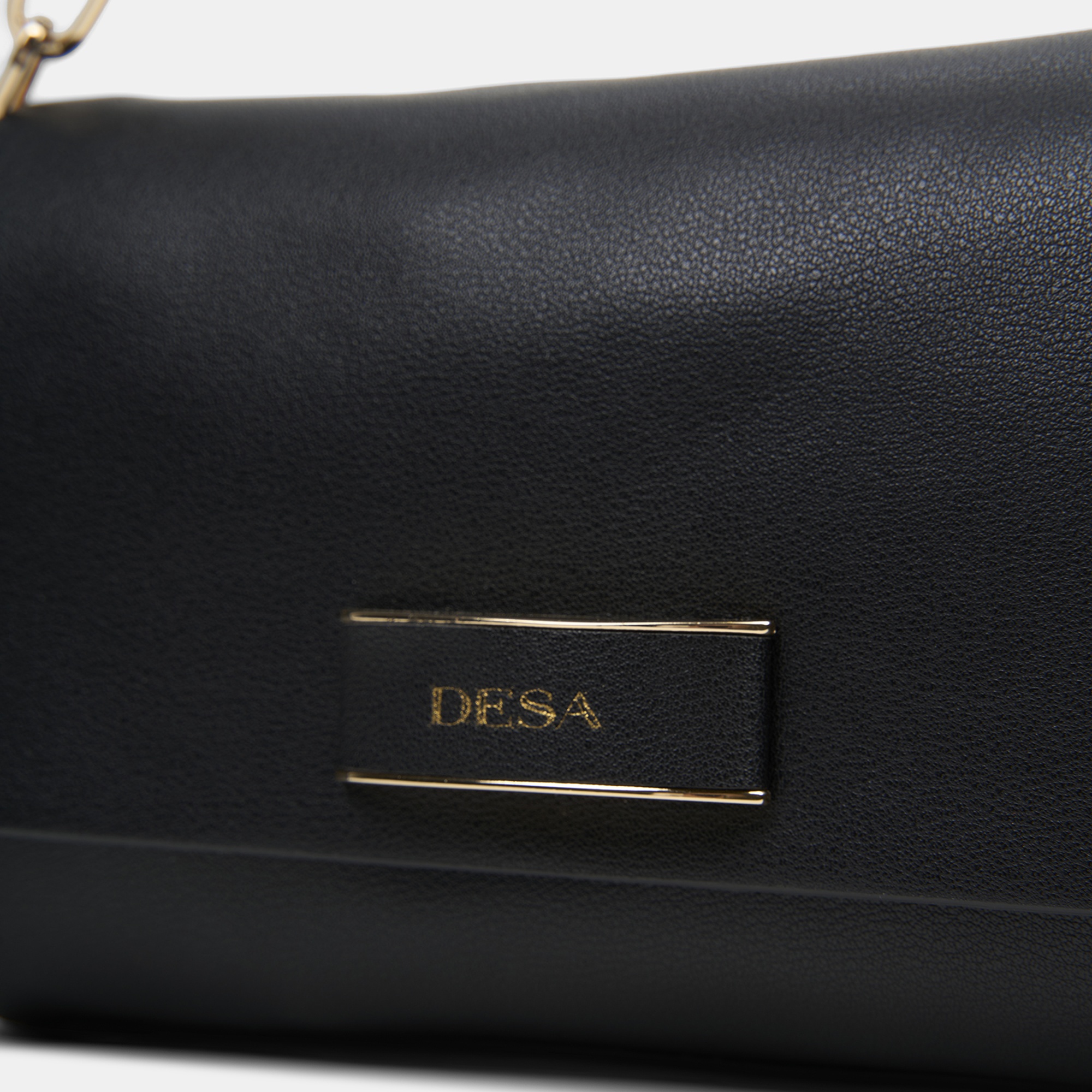 Kadın Siyah Gold Zincir Detaylı El ve Omuz Çantası