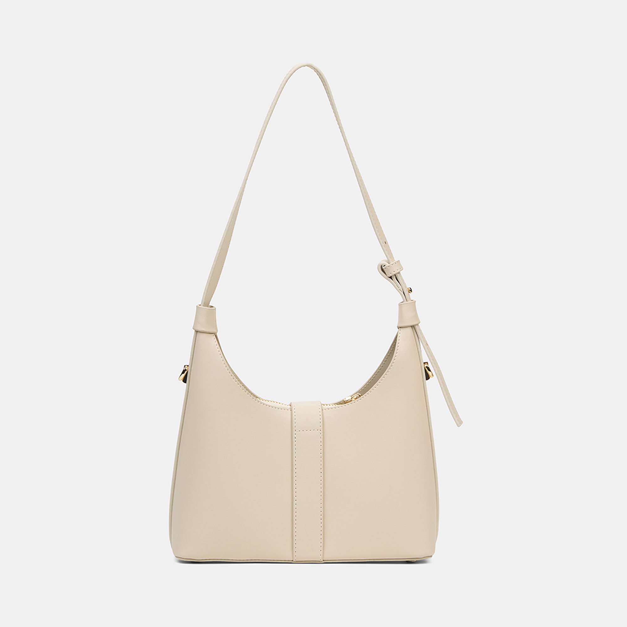 Kadın Ekru Gold Kilit Detaylı Omuz Çantası