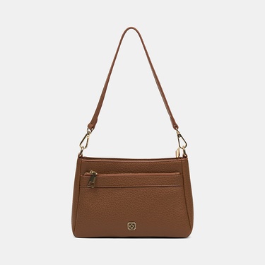  Kadın Taba Dokulu Fermuar Detaylı Postacı Çantası