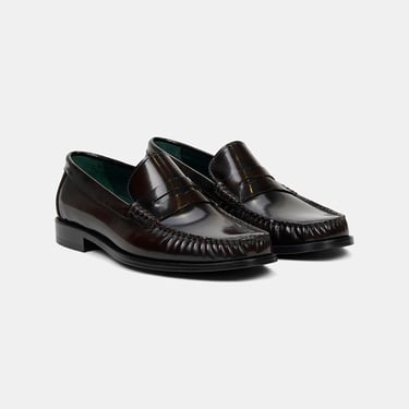  Erkek Bordo Klasik Deri Loafer