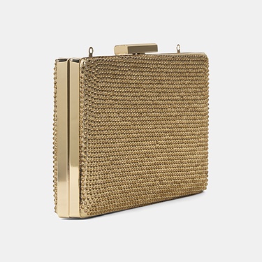  Kadın Gold Taş Detaylı Gece El Çantası