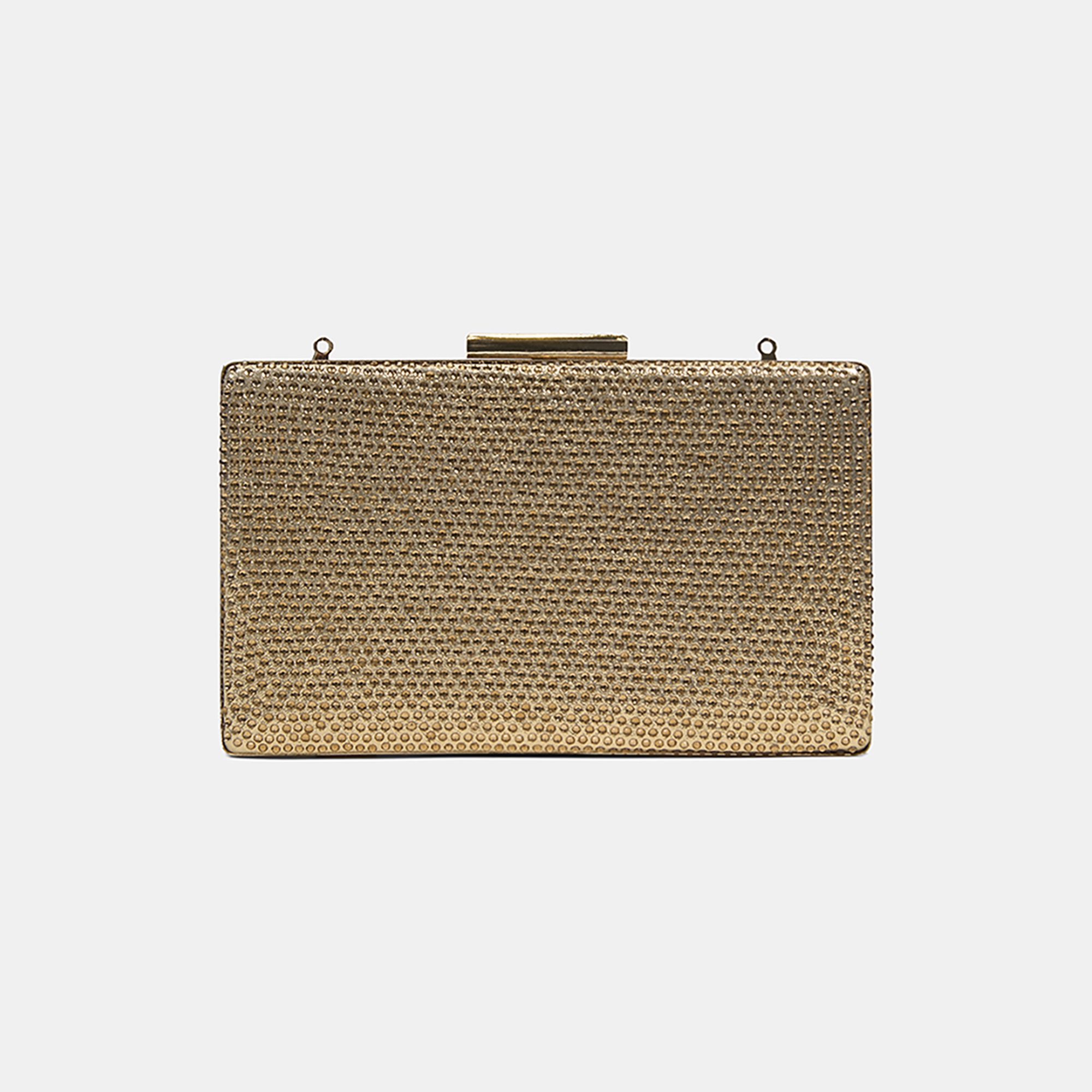 Kadın Gold Taş Detaylı Gece El Çantası