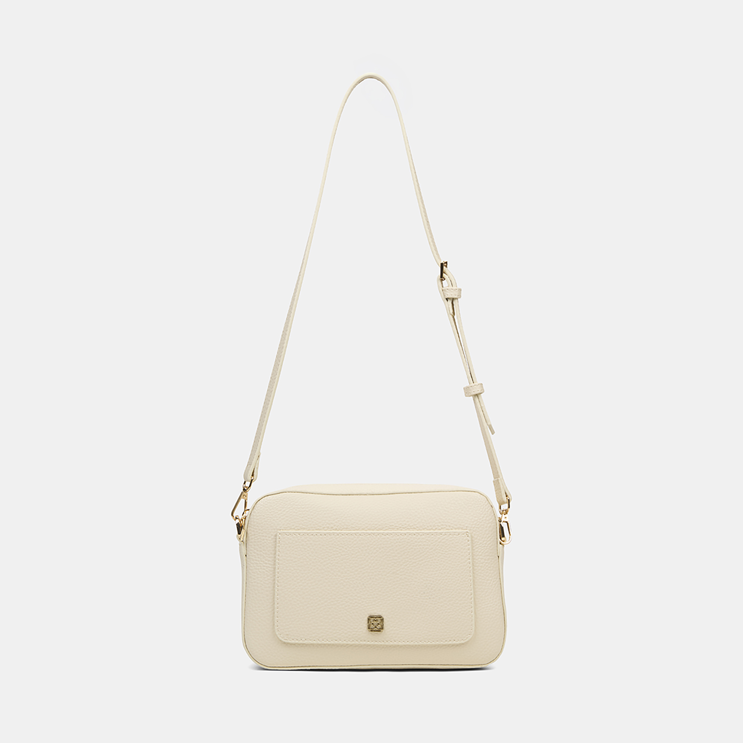  Kadın Ekru Gold Detaylı Postacı Çantası