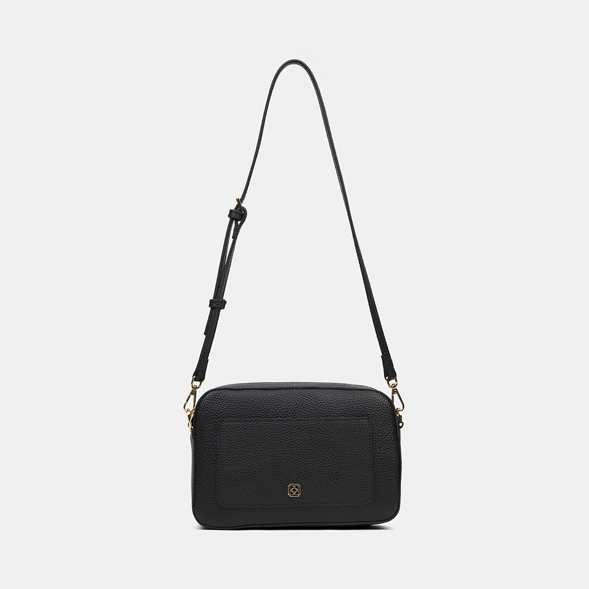 Kadın Siyah Gold Detaylı Postacı Çantası