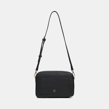  Kadın Siyah Gold Detaylı Postacı Çantası