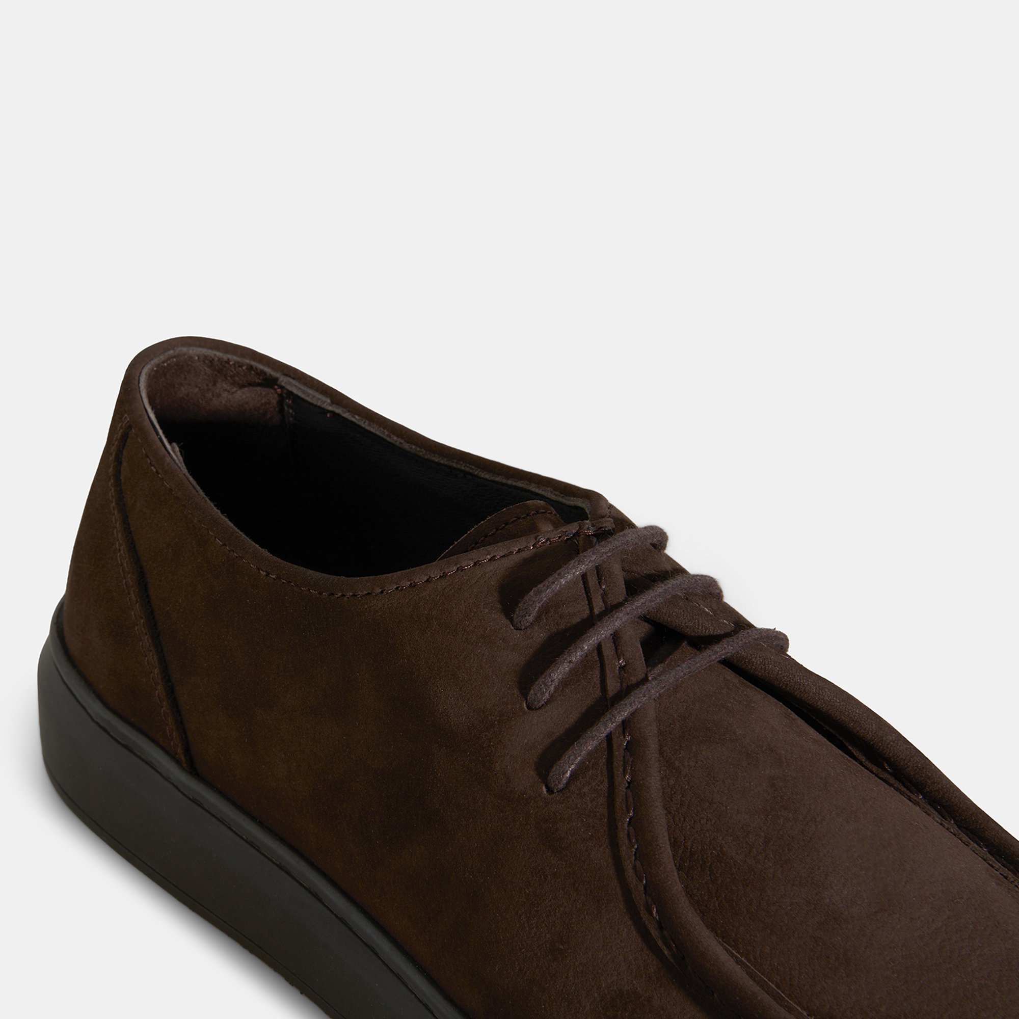 Erkek Kahve Bağcıklı Nubuk Deri Günlük Ayakkabı