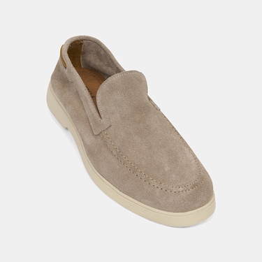  Erkek Vizon Süet Deri Loafer