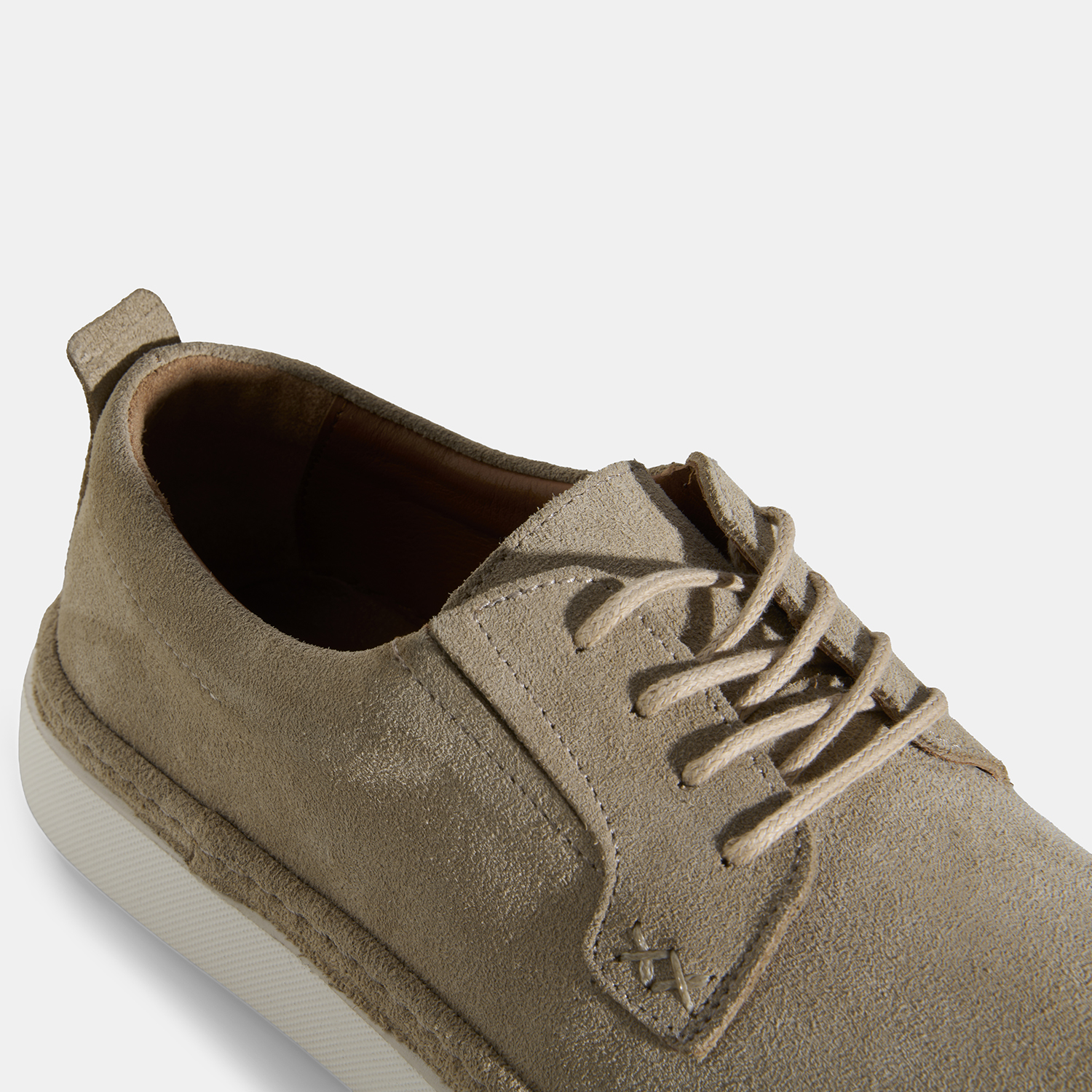  Erkek Bej Bağcıklı Süet Günlük Ayakkabı