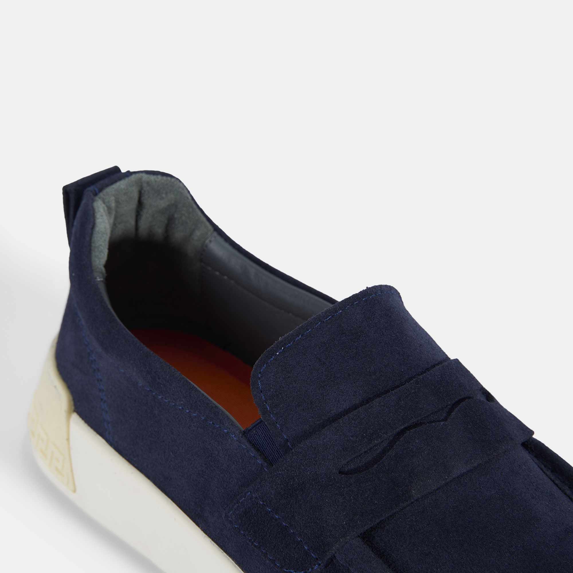 Erkek Lacivert Süet Deri Loafer